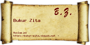 Bukur Zita névjegykártya